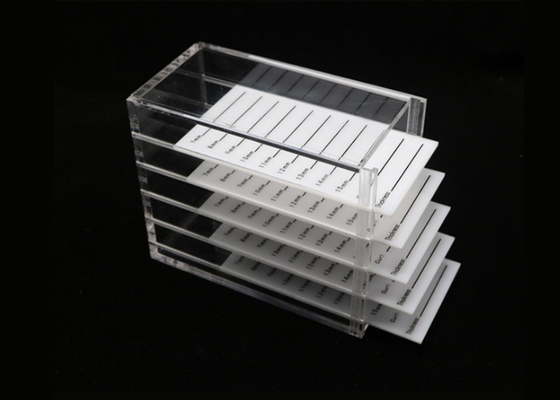 Dozen van de gepaste kleur de Duidelijke Acrylvertoning 5 Rijenwimpers voor Opslag