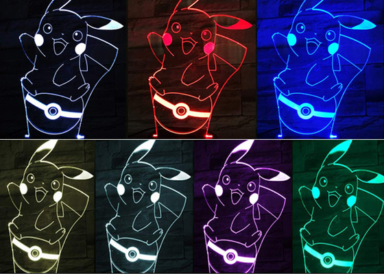 Dierlijke 3D Illusie LEIDEN Nacht Licht Kleurrijk Acryl Materieel Modern Ontwerp