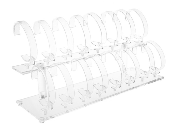 Duidelijke Acryl Acryl het HorlogeVitrine 3 van de Juwelenorganisator Rij Afneembaar Ontwerp
