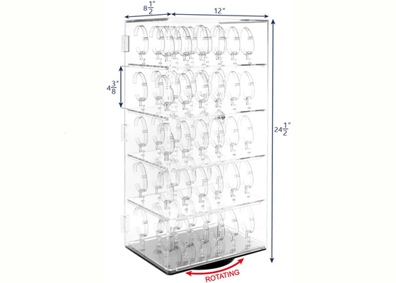 Van de de Vertoningstribune van het showcase Acrylhorloge Acryl Roterende het HorlogeVitrine