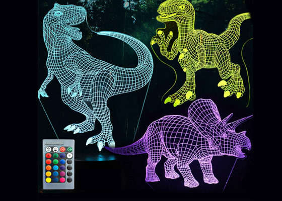 USB dreef 3D Lichte Visuele Creatieve de Aanrakingscontrole aan van de Optische illusienacht