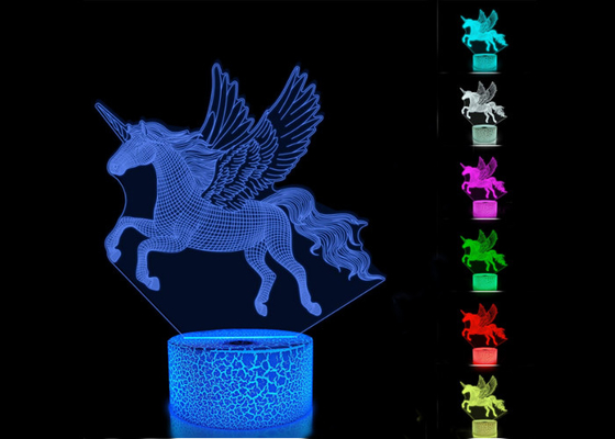 Afstandsbediening 3 Patroon 3D LEIDENE Lichte Lamp 7 kleurt het Veranderen voor Jonge geitjesillusie