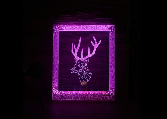 Van 3D LEIDENE van het huisdecor het Licht Lampnacht met Ver Controlemechanisme Acryl Materieel Comité