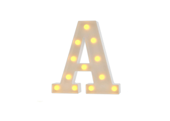 Van het warme Witte 3D LEIDENE ondertekent het Acryllicht Brievenalfabet omhoog Decoratiebrieven A - Z