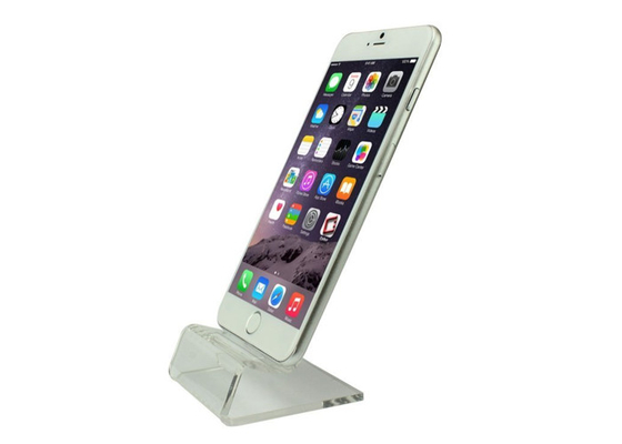 De duidelijke Acryl Mobiele Tribune van de Telefoonvertoning Plastic Celtelefoon Minitribunehouder