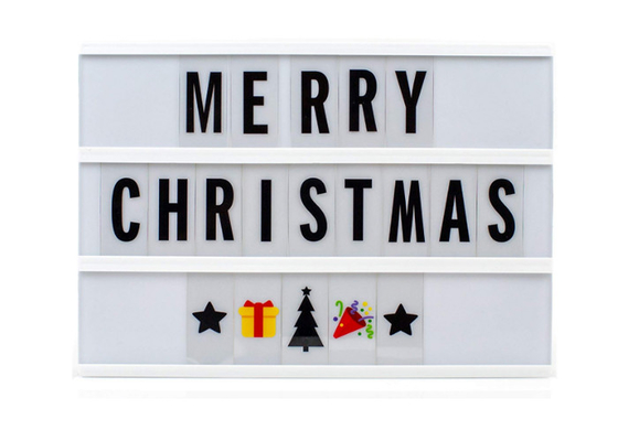 De acryl LEIDENE Vertoning van Lightbox met Brieven 252 Symbolen Emojis van Brievenaantallen