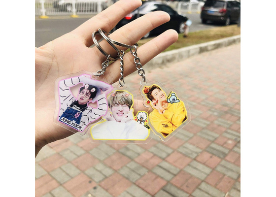 Unisex- Acryldouane Keychains 7 de Tegenhanger van Keychain van Sterrenkristallen bollen