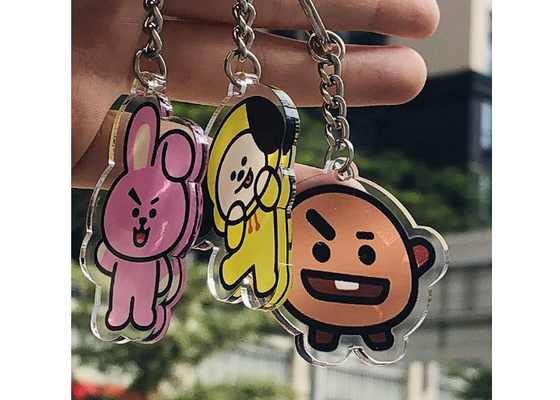 Unisex- Acryldouane Keychains 7 de Tegenhanger van Keychain van Sterrenkristallen bollen