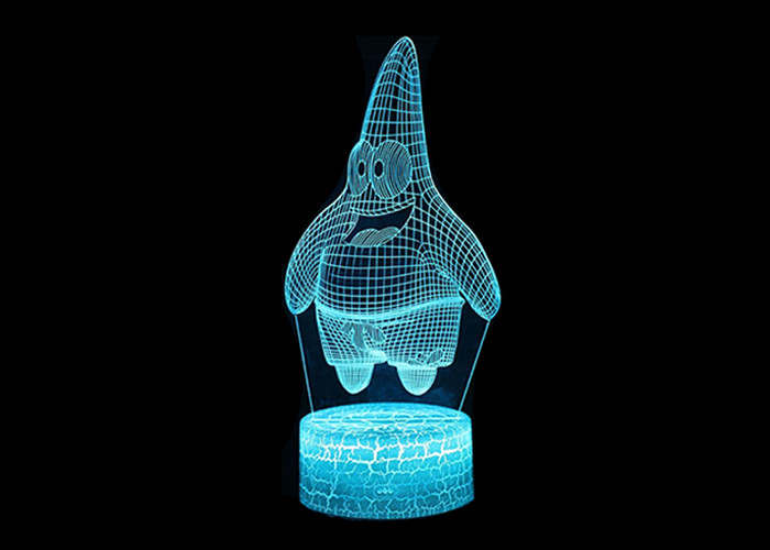 Zaal Decoratie van 3D Acryl LEIDENE Veelkleurige Lamp Nacht de Lichte Acrylnacht