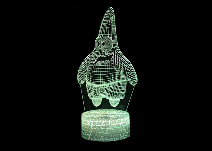 Pas van 3D Acryl LEIDENE van de de Gegevenskabel van Usb Nacht het Lichte 3d Illusie Geleide Licht Kader aan