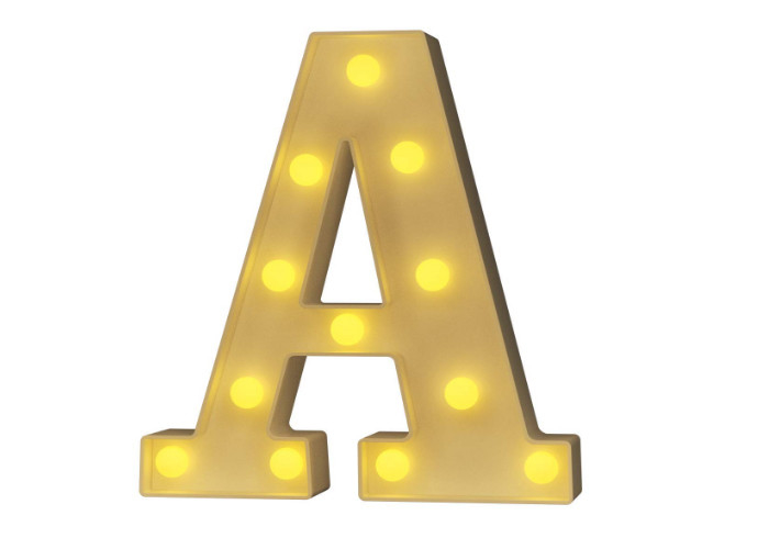 Van het warme Witte 3D LEIDENE ondertekent het Acryllicht Brievenalfabet omhoog Decoratiebrieven A - Z